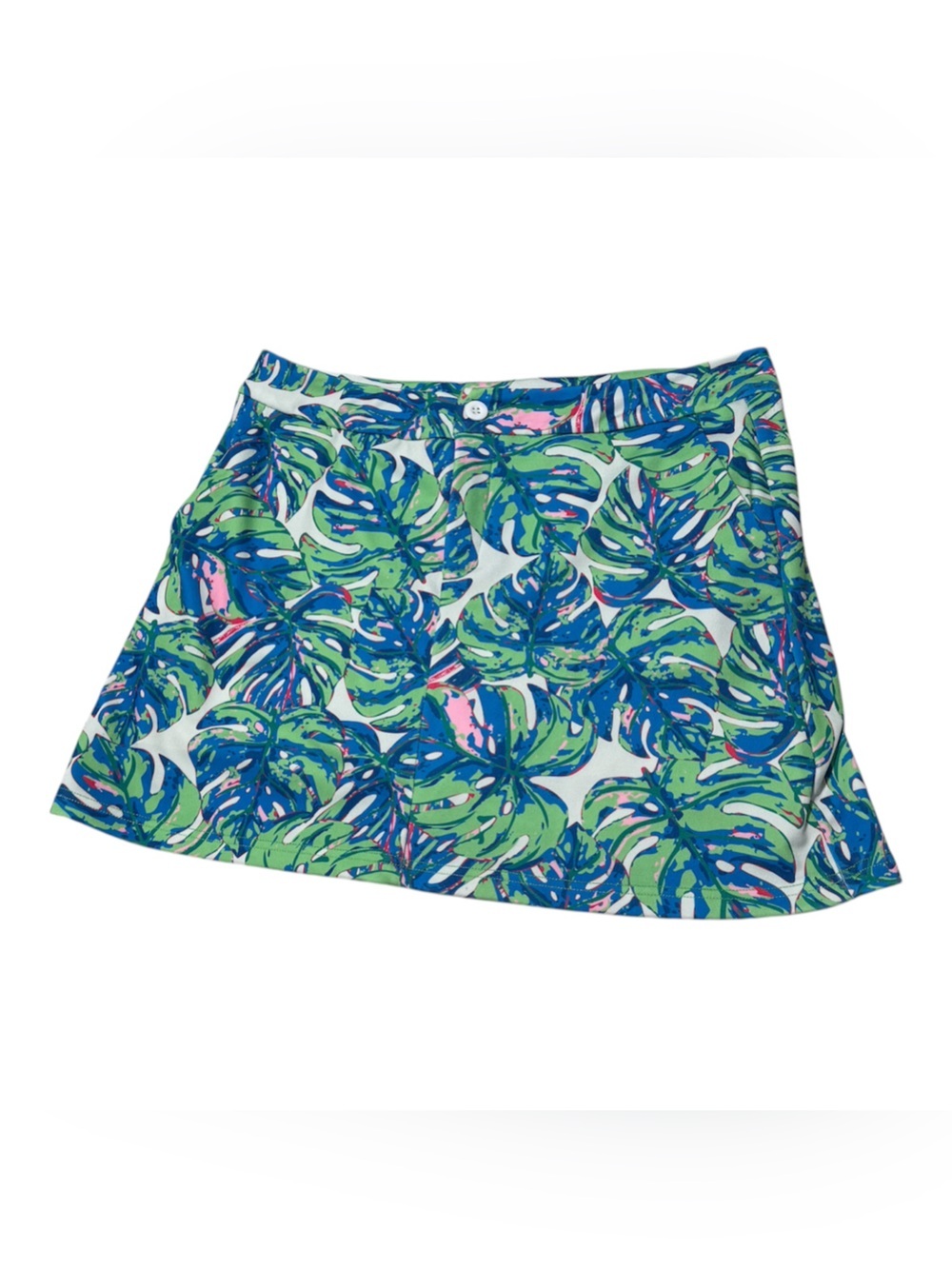 NWOT Top It Off Tropical Monstera Leaf Print Skort Size M